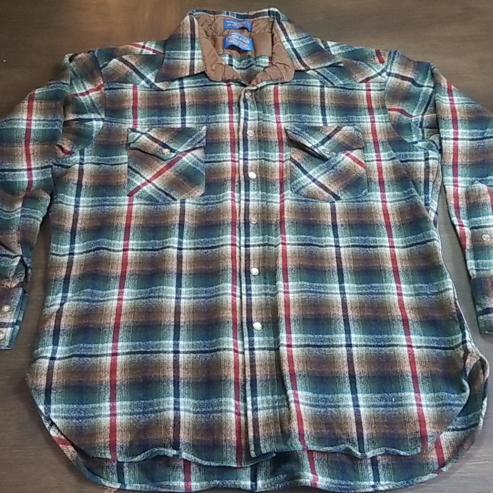 Vintage Pendleton pearl button flannel
